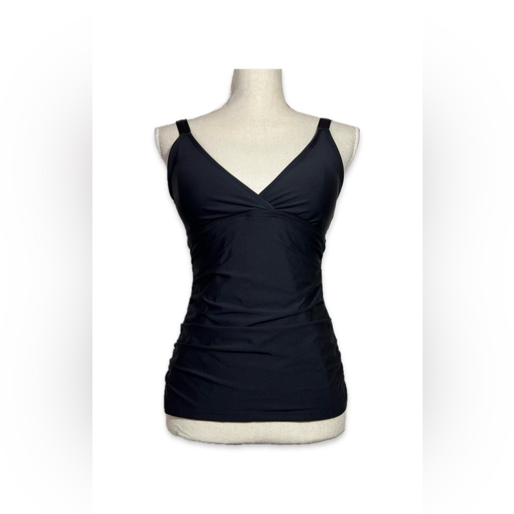 Alex Marie Tankini Swim Top Women’s Size 8 Black Adjustable Straps